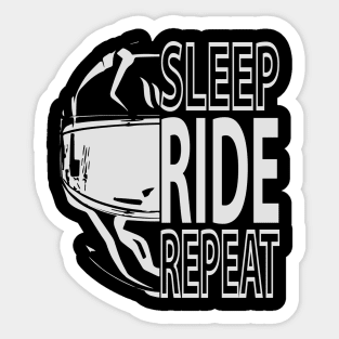 Sleep Ride Repeat Sticker